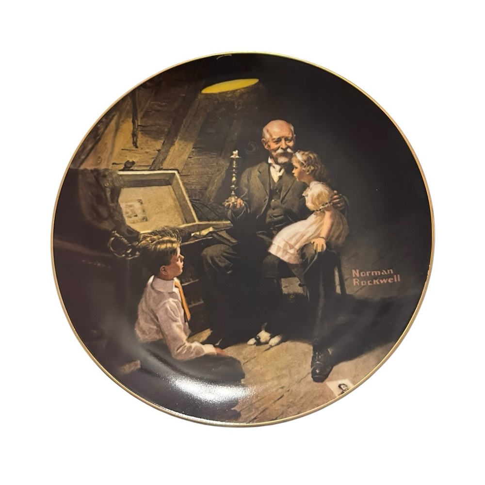Norman Rockwell "Grandpa's Treasure Chest" Decorative Collector's Plate